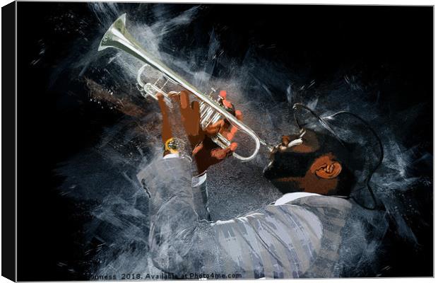 The Trumpeter Canvas Print by Keith Furness