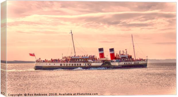 Waverley Paddle Steamer Canvas Print by Ros Ambrose
