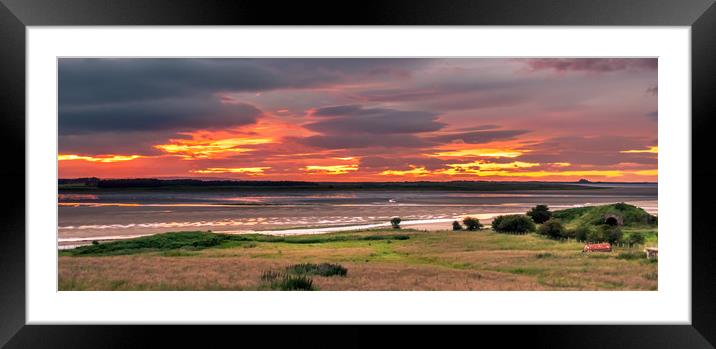 The Sky on fire at the farm Framed Mounted Print by Naylor's Photography