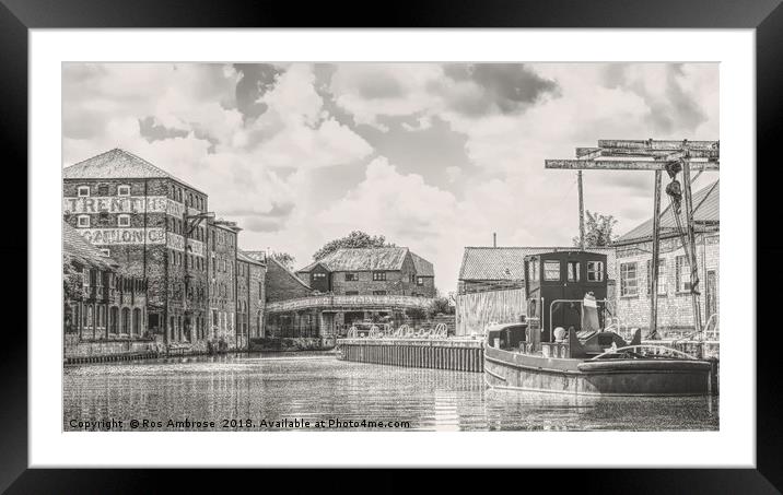 Newark Town Lock Framed Mounted Print by Ros Ambrose