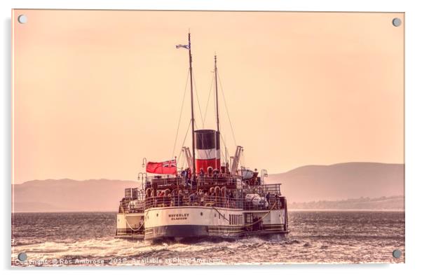 The Waverley Paddle Steamer Acrylic by Ros Ambrose