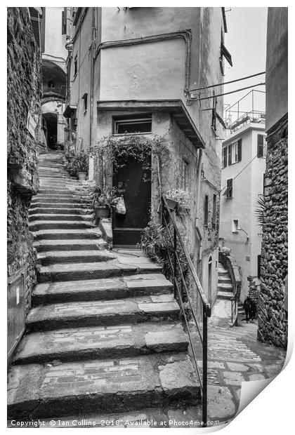 The Streets of Vernazza Print by Ian Collins