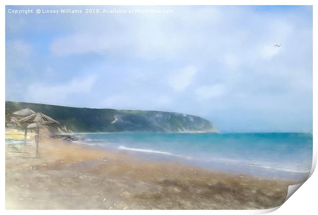 Swanage Impressions Print by Linsey Williams