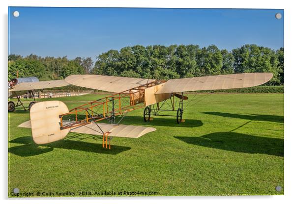 1909 Blériot Type XI G-AANG Acrylic by Colin Smedley
