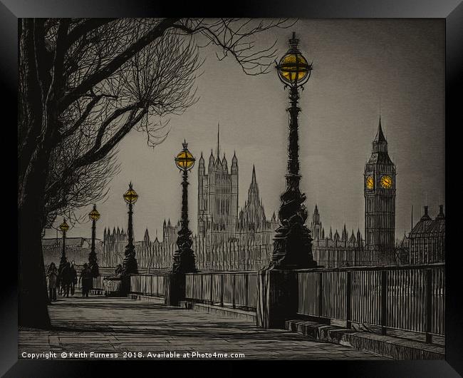 Southbank Framed Print by Keith Furness