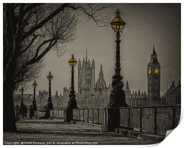 Southbank Print by Keith Furness