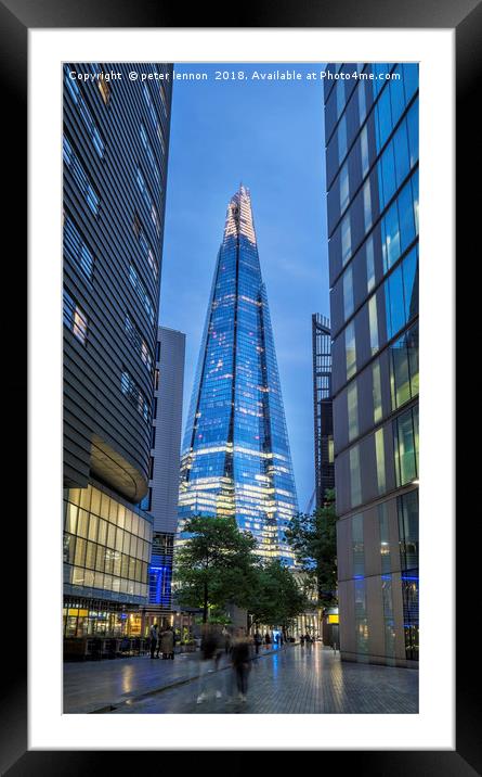 The Shard Framed Mounted Print by Peter Lennon