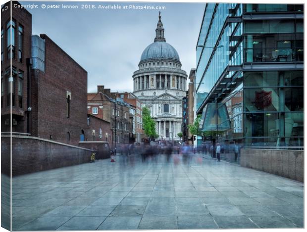 St Pauls Ghosts Canvas Print by Peter Lennon