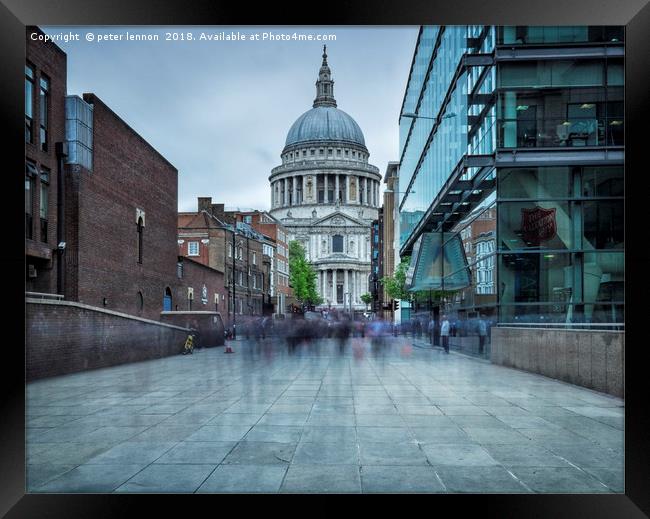 St Pauls Ghosts Framed Print by Peter Lennon
