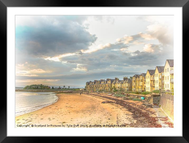 Fairlie Beach in Scotland Framed Mounted Print by Tylie Duff Photo Art