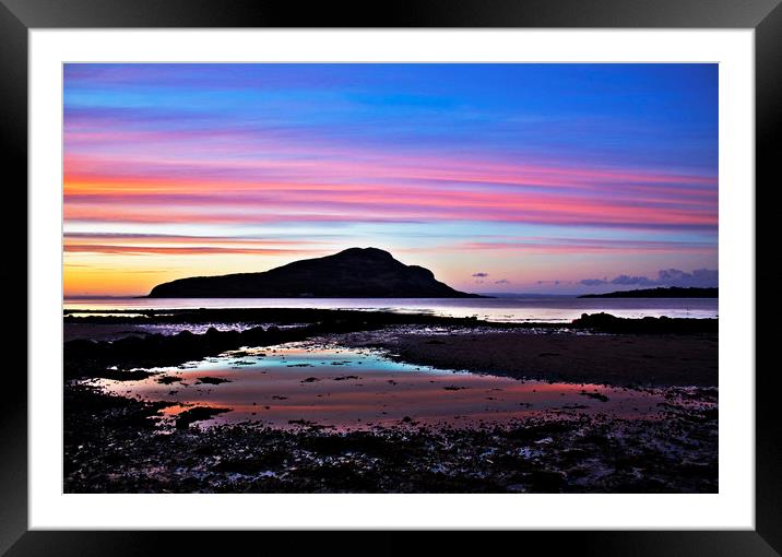 Holy Isle Sunrise, Arran Framed Mounted Print by Sammy Pea