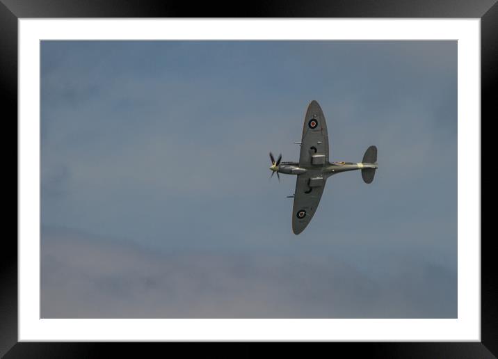Mk 9 Supermarine Spitfire Framed Mounted Print by Images of Devon