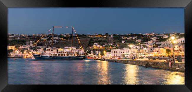 Night-time in Mykonos Framed Print by Naylor's Photography