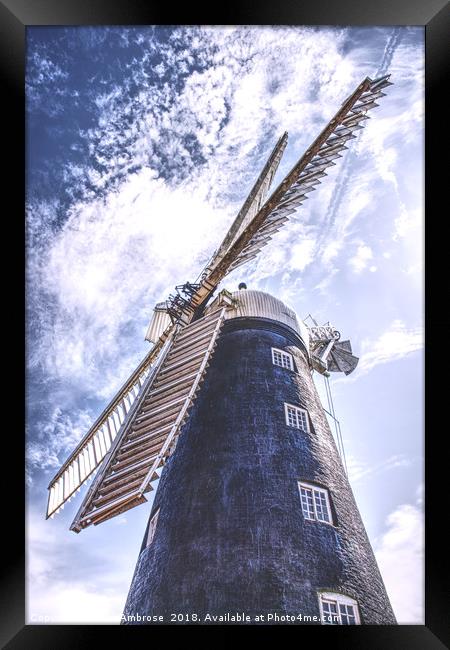 Burgh le Marsh Windmill Framed Print by Ros Ambrose