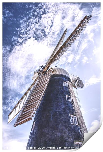 Burgh le Marsh Windmill Print by Ros Ambrose