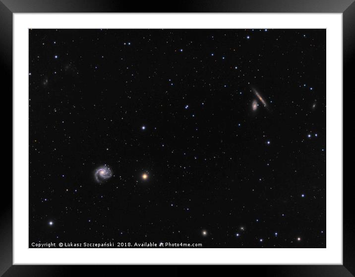 Galaxy M99 (Messier 99) in constellation Coma Bere Framed Mounted Print by Łukasz Szczepański