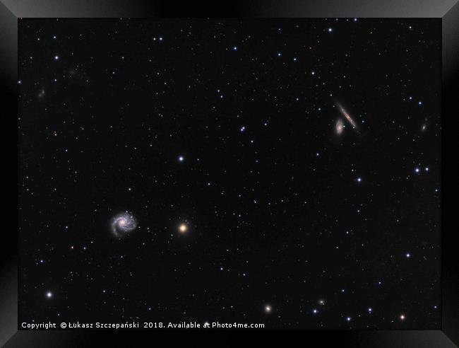 Galaxy M99 (Messier 99) in constellation Coma Bere Framed Print by Łukasz Szczepański