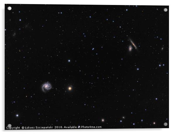 Galaxy M99 (Messier 99) in constellation Coma Bere Acrylic by Łukasz Szczepański
