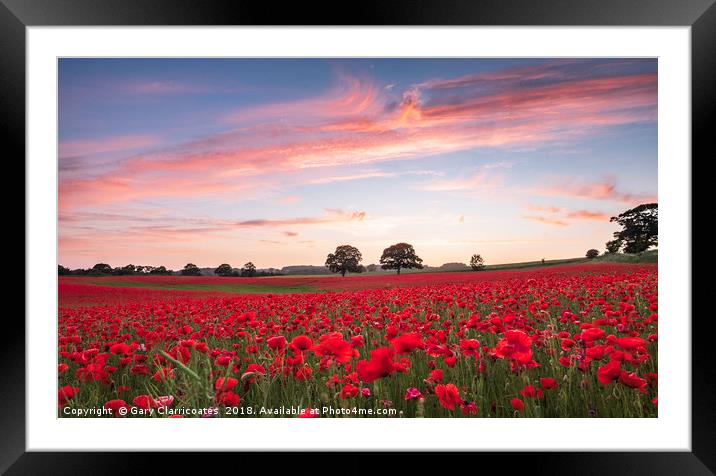 A Poppyland Sunset Framed Mounted Print by Gary Clarricoates