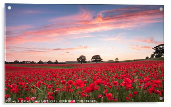 A Poppyland Sunset Acrylic by Gary Clarricoates