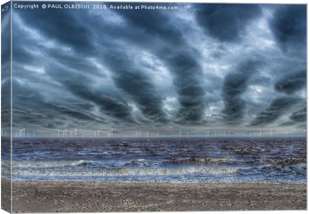 East coast storm Canvas Print by PAUL OLBISON