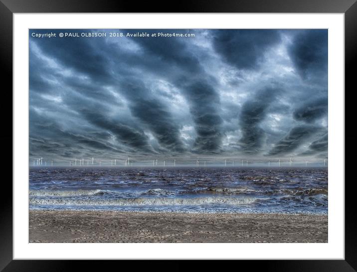 East coast storm Framed Mounted Print by PAUL OLBISON