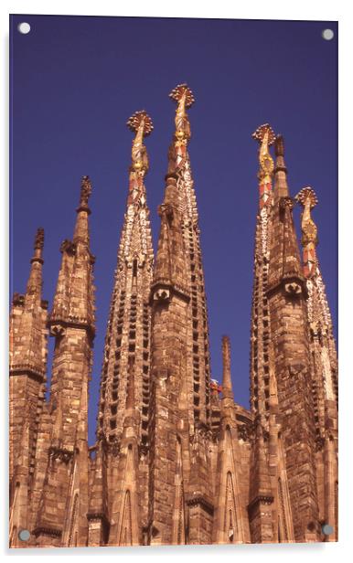 Sacred Family, Gaudí Acrylic by Alfredo Bustos