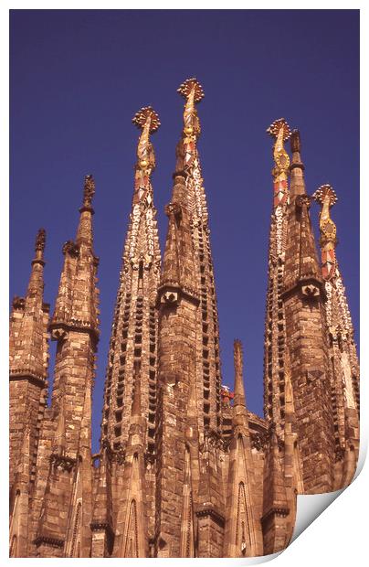 Sacred Family, Gaudí Print by Alfredo Bustos