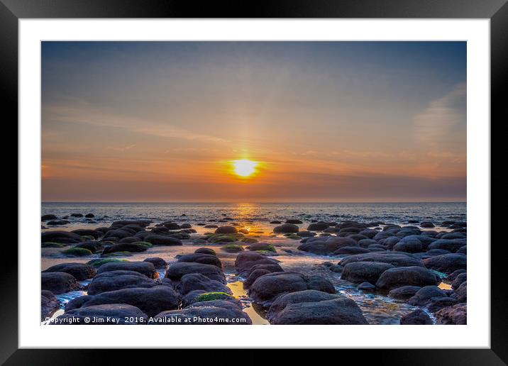 Hunstanton Beach Sunset Framed Mounted Print by Jim Key