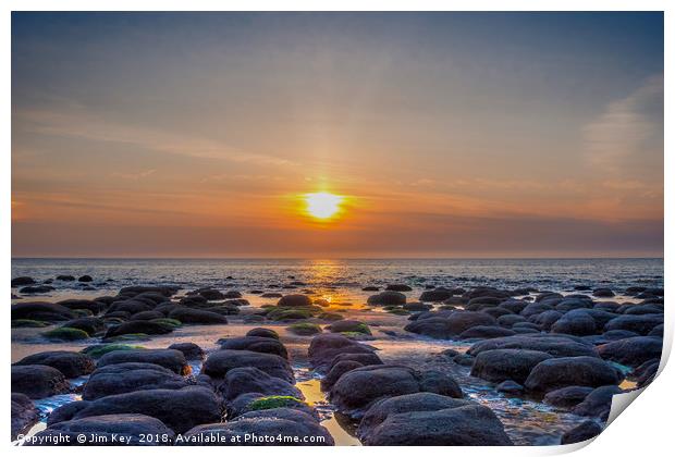 Hunstanton Beach Sunset Print by Jim Key