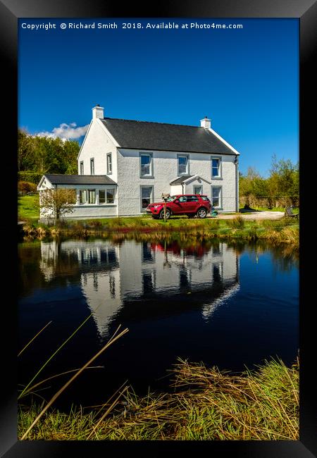 Portrait of a residence reflected Framed Print by Richard Smith