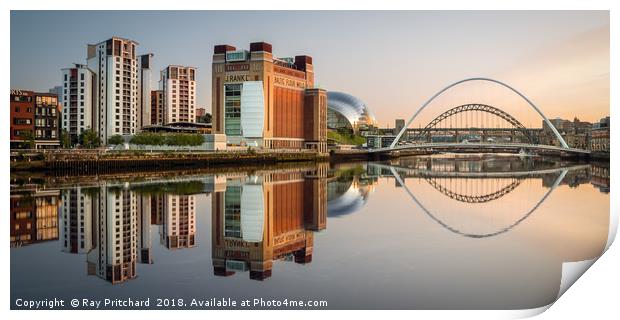 Summer Reflections on the Tyne Print by Ray Pritchard