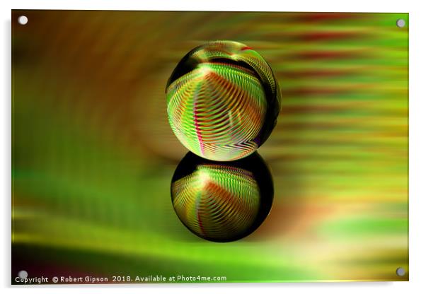 Rolling orb Acrylic by Robert Gipson
