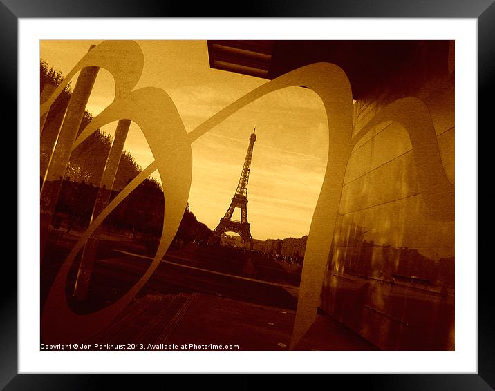 Eiffel Tower in Paris Framed Mounted Print by Jonathan Pankhurst