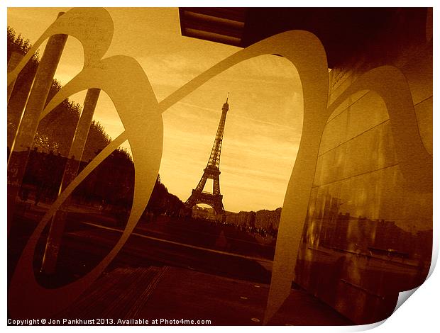 Eiffel Tower in Paris Print by Jonathan Pankhurst