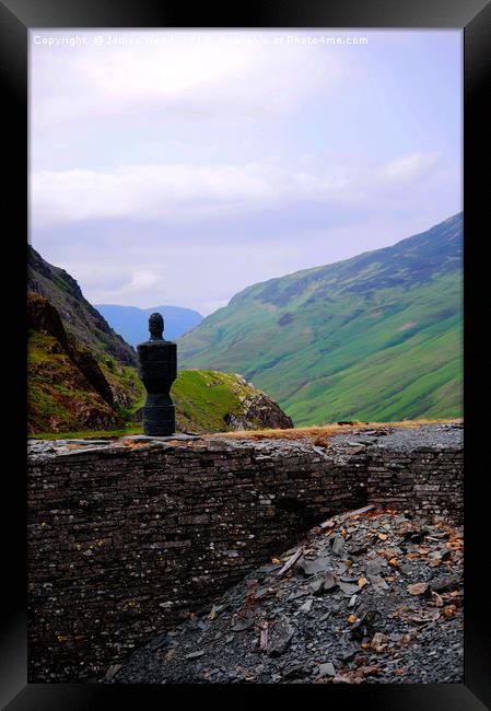 The slate man of Honister Framed Print by James Wood