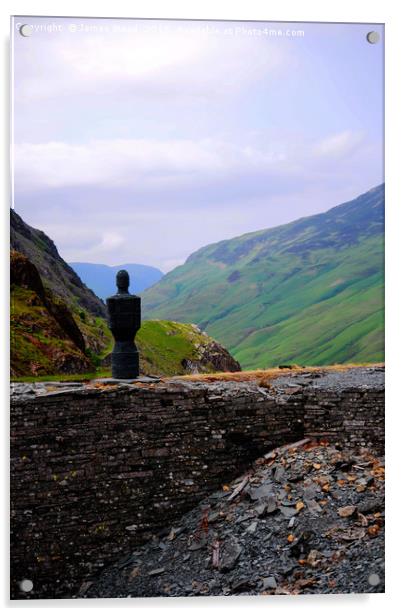 The slate man of Honister Acrylic by James Wood