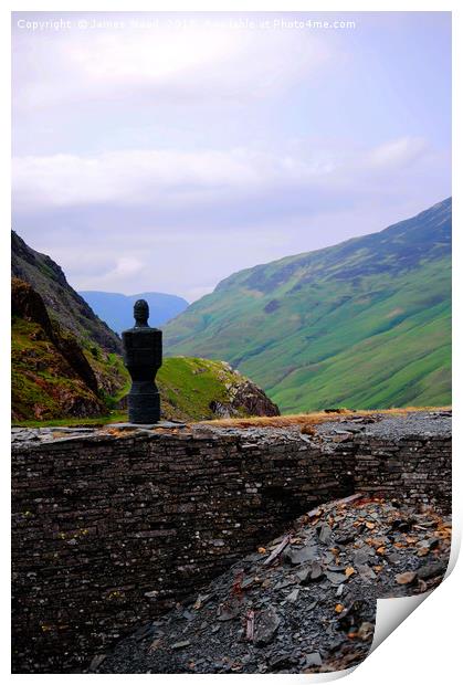 The slate man of Honister Print by James Wood