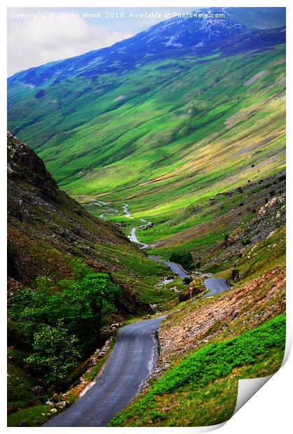 Honister Pass Print by James Wood