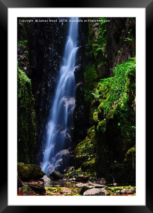 Scale Force waterfall Framed Mounted Print by James Wood