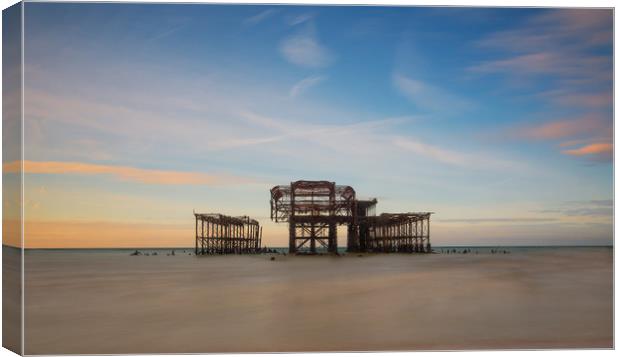 Pier Remains Brighton Canvas Print by Clive Eariss