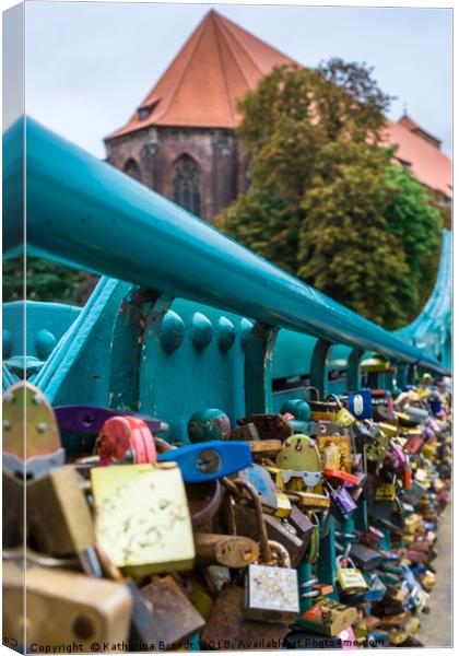 Tumski Bridge in Wroclaw, Poland Canvas Print by KB Photo