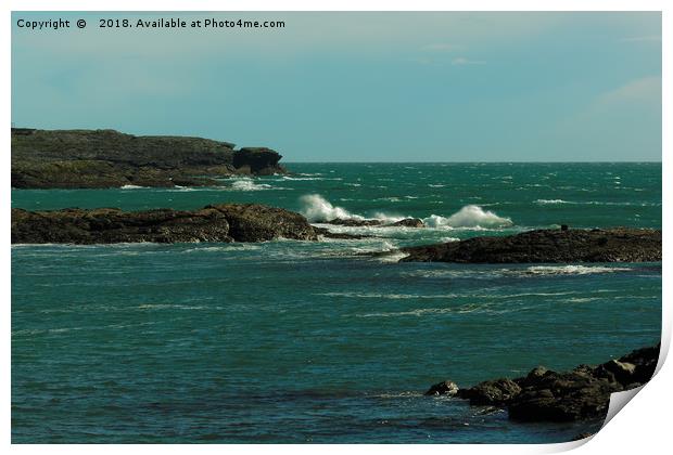 TREARDDUR ROCKS Print by andrew saxton