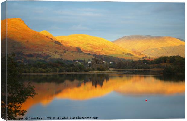 Loch Awe Sunset Canvas Print by Jane Braat
