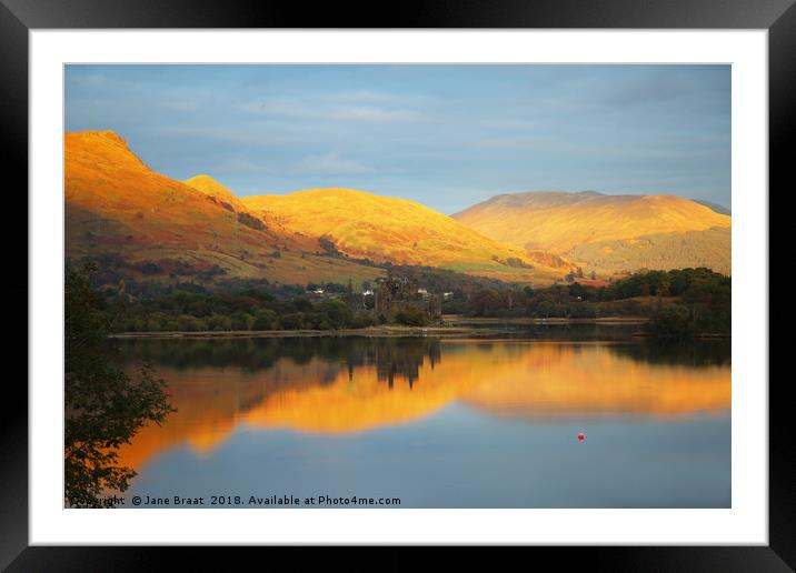 Loch Awe Sunset Framed Mounted Print by Jane Braat