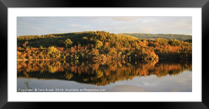 Loch Awe reflections  Framed Mounted Print by Jane Braat