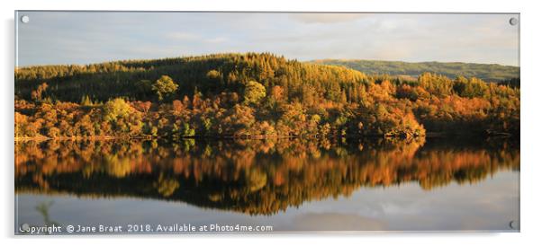 Loch Awe reflections  Acrylic by Jane Braat