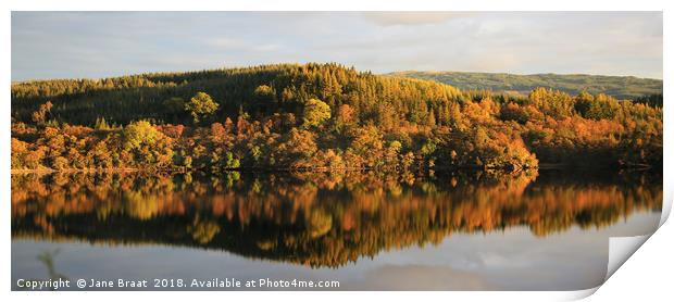 Loch Awe reflections  Print by Jane Braat