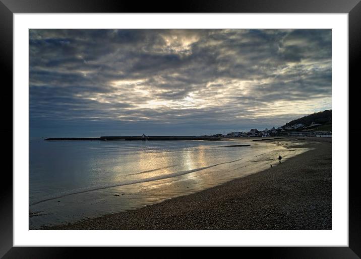 Lyme Regis Sunset                      Framed Mounted Print by Darren Galpin