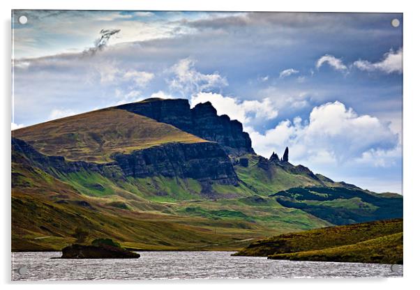 The Old Man of Storr - Isle of Skye. Scotland UK Acrylic by David Lewins (LRPS)